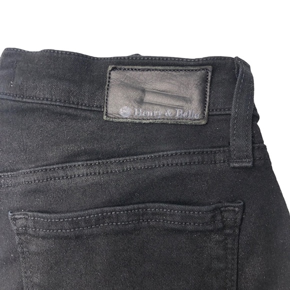 Henry & Belle Black Super Skinny Ankle Biker Jeggings in Slick - Picture 12 of 16